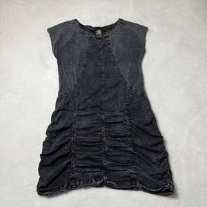 XCVI Short Sleeve Jersey Knit Ruched Bottom Aviana Mini Dress Size Medium